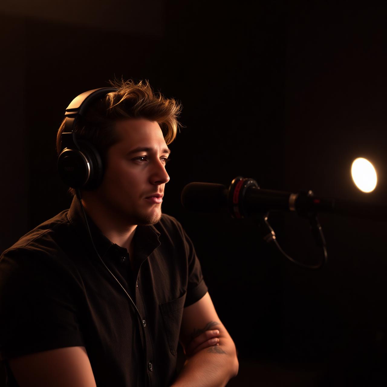 Voiceover recording in studio for corporate clients