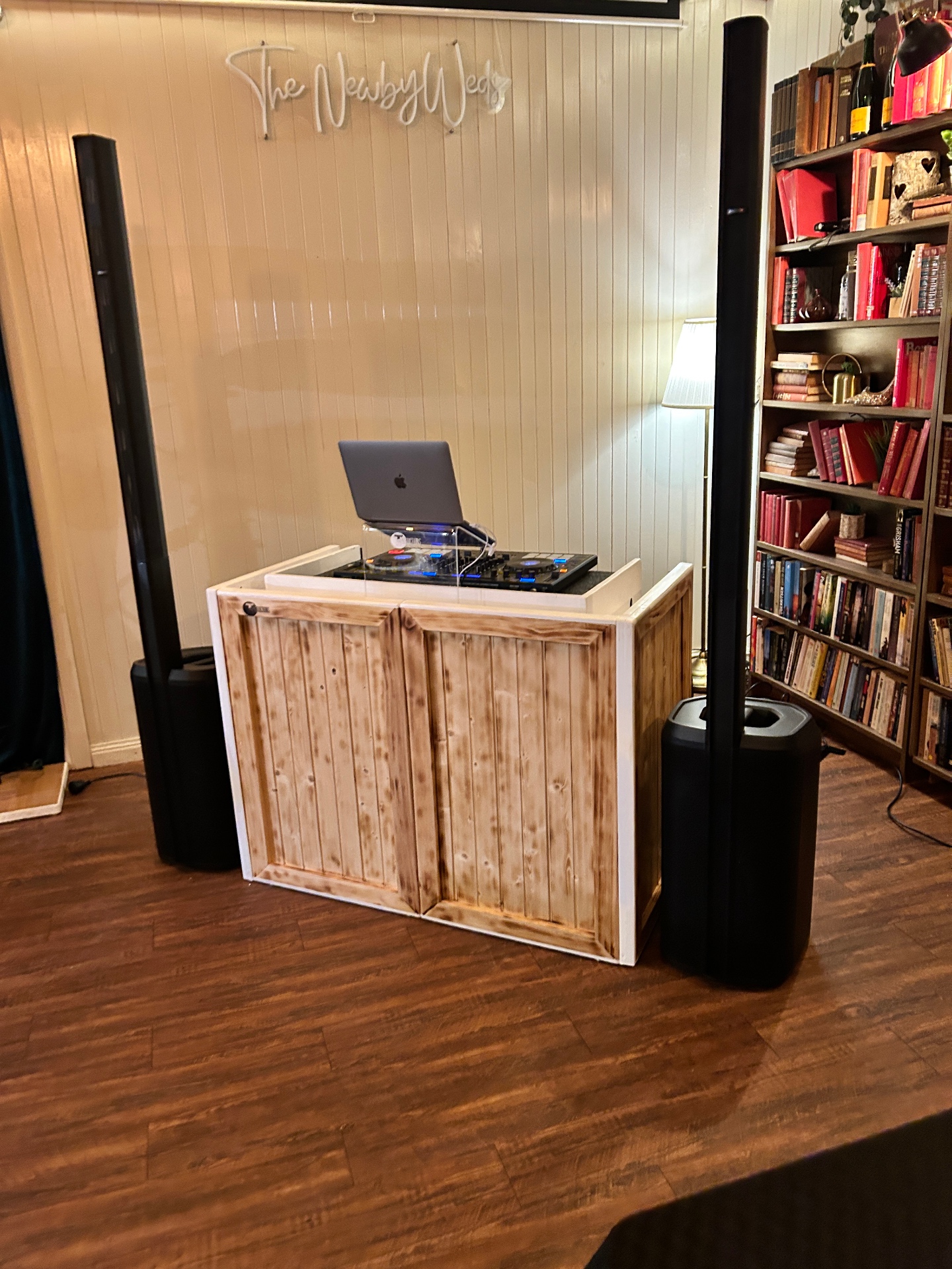 TJ Productions premium DJ rig and speaker setup